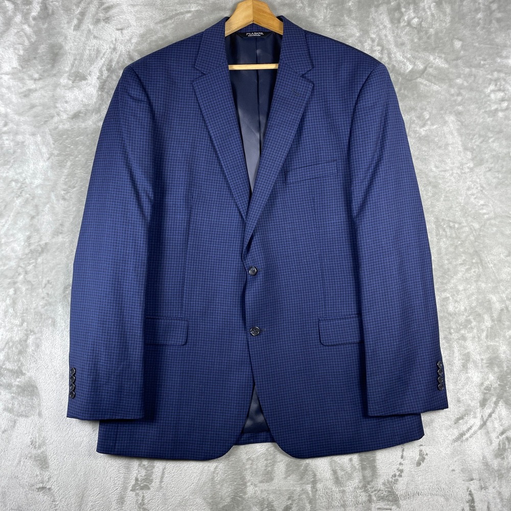 Jos. A. Bank Sport Coat Men 44 Long Blue Executive Wool Blend Traditional Fit
